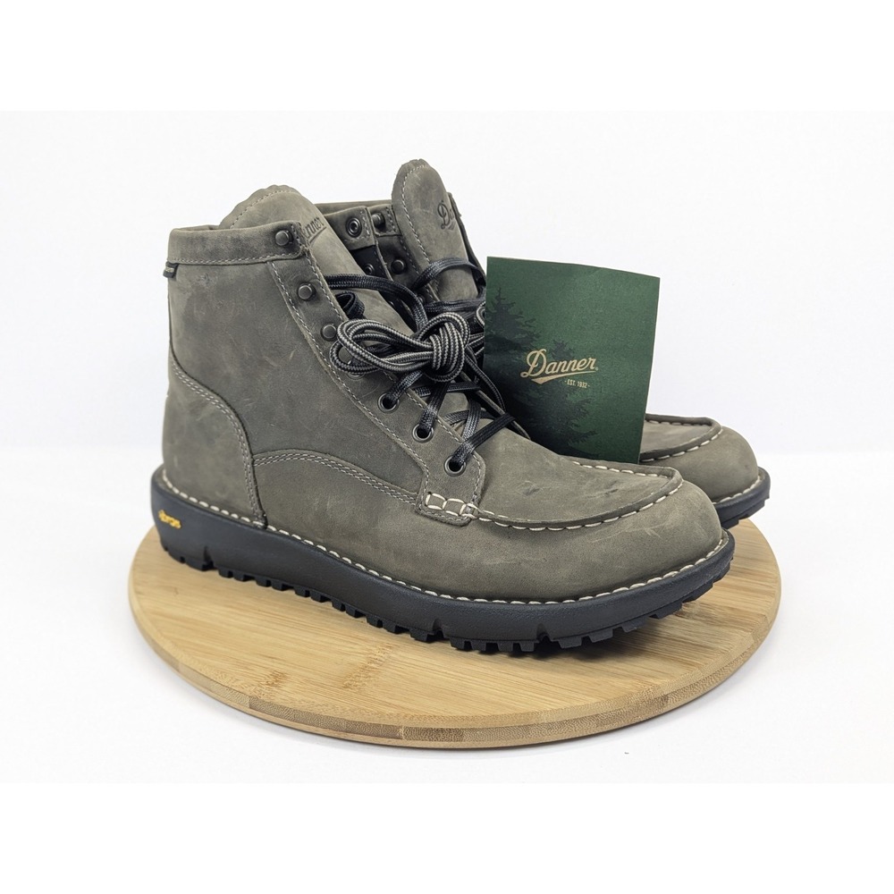 Danner Boots Mens 10 D Logger Moc 917 Charcoal GTX Goretex Hike Trail Outdoor